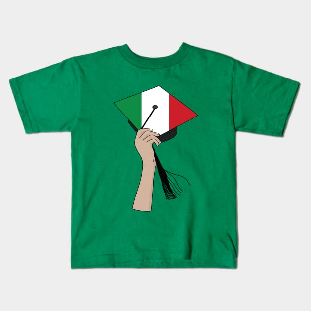 Holding the Square Academic Cap Italy Kids T-Shirt by DiegoCarvalho